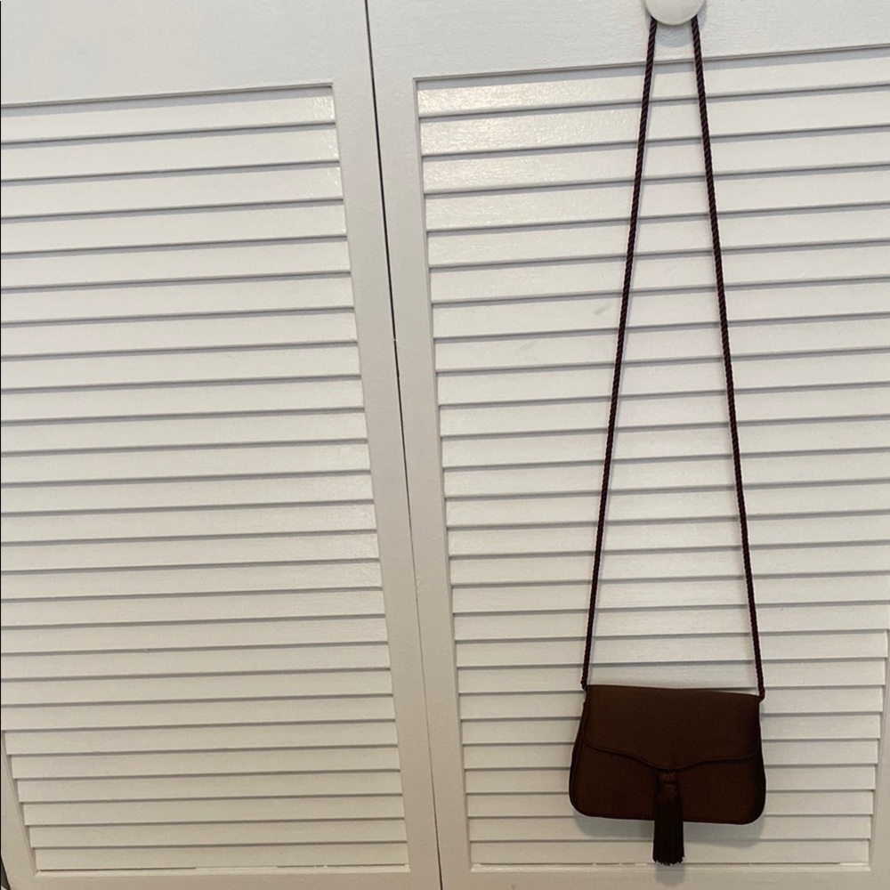 Brown Satin Evening Bag - Picture 4 of 4